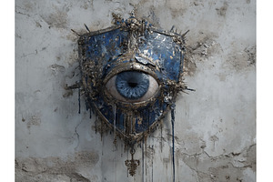 The 'Leather Eye Sculpture' is a, a Background Photo by ZinetroN