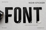 Noir Sticker Font, a Sans Serif Font by Handmadefont (Thumbnail 1 of 15)
