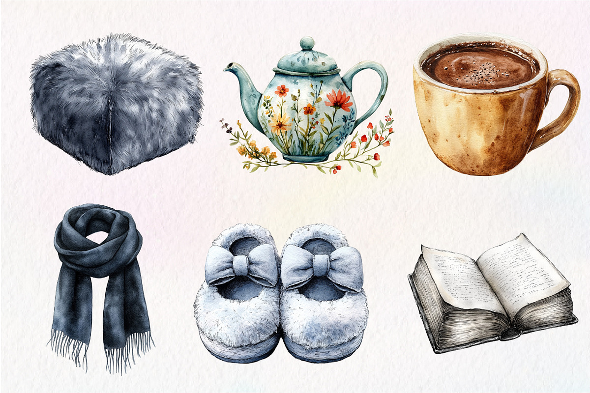 Cozy Self Care Clipart Bundle, an Illustration by Dream Creation (Photo 3 of 6)