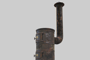 Old Stove Low Poly PBR