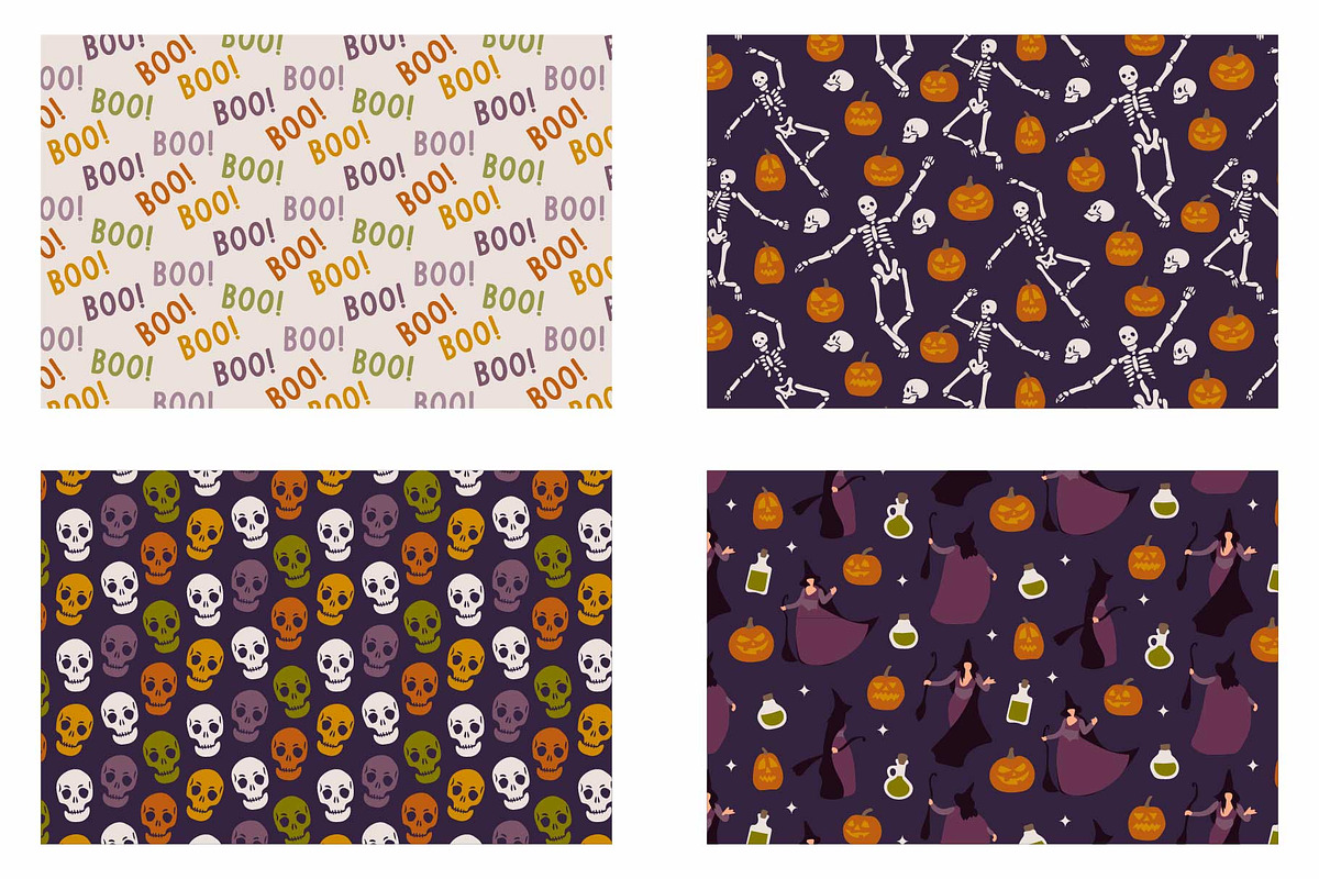 Halloween patterns cards elements, a Pattern Graphic by RevolutionizZed (Photo 13 of 17)