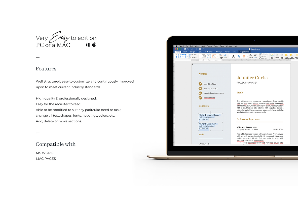 Clean Resume Template, a Resume Template by GraphicFlava (Photo 6 of 8)