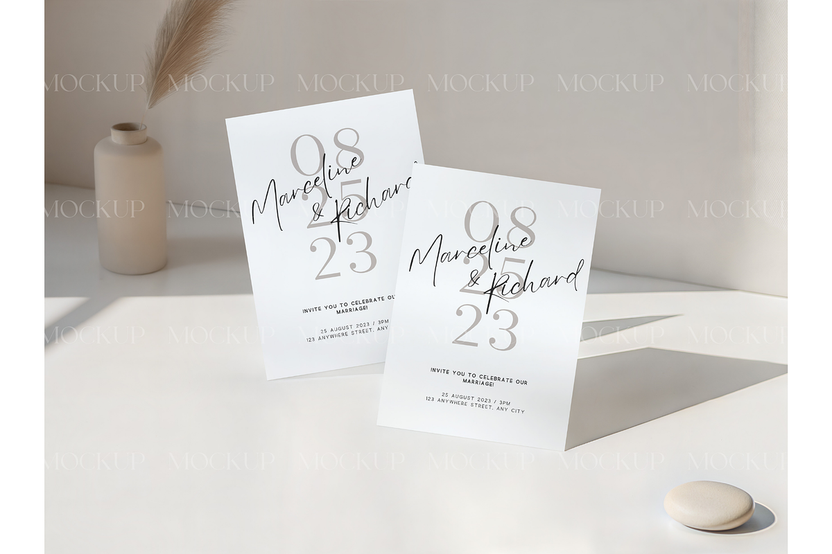 Minimal Neutral Card Mockup Set, a Product Mockup by MockupWizard (Photo 3 of 3)