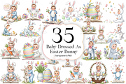 Baby Easter Bunny PNG Clipart Cute., a Person Illustration by KennedyStudio (Thumbnail 1 of 5)