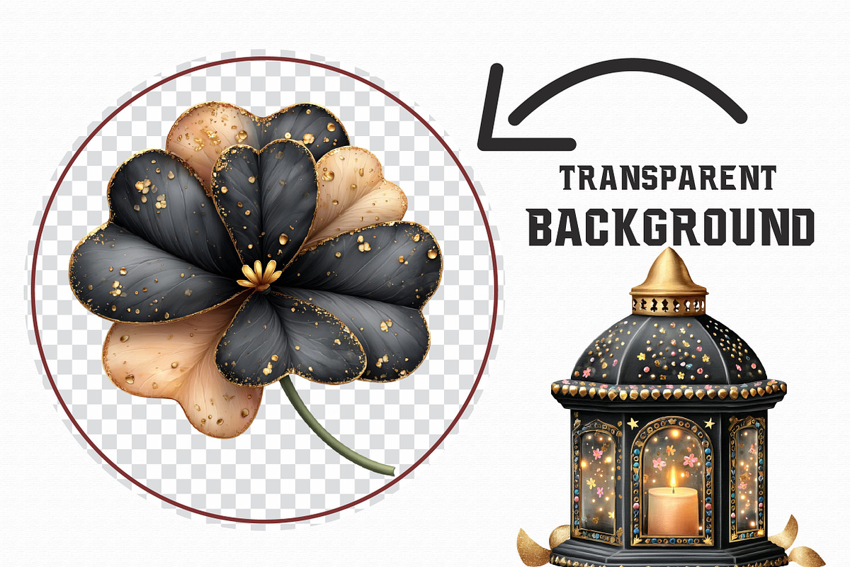Black and Gold New Year Clipart, an Illustration by Libby Wishes (Photo 6 of 7)