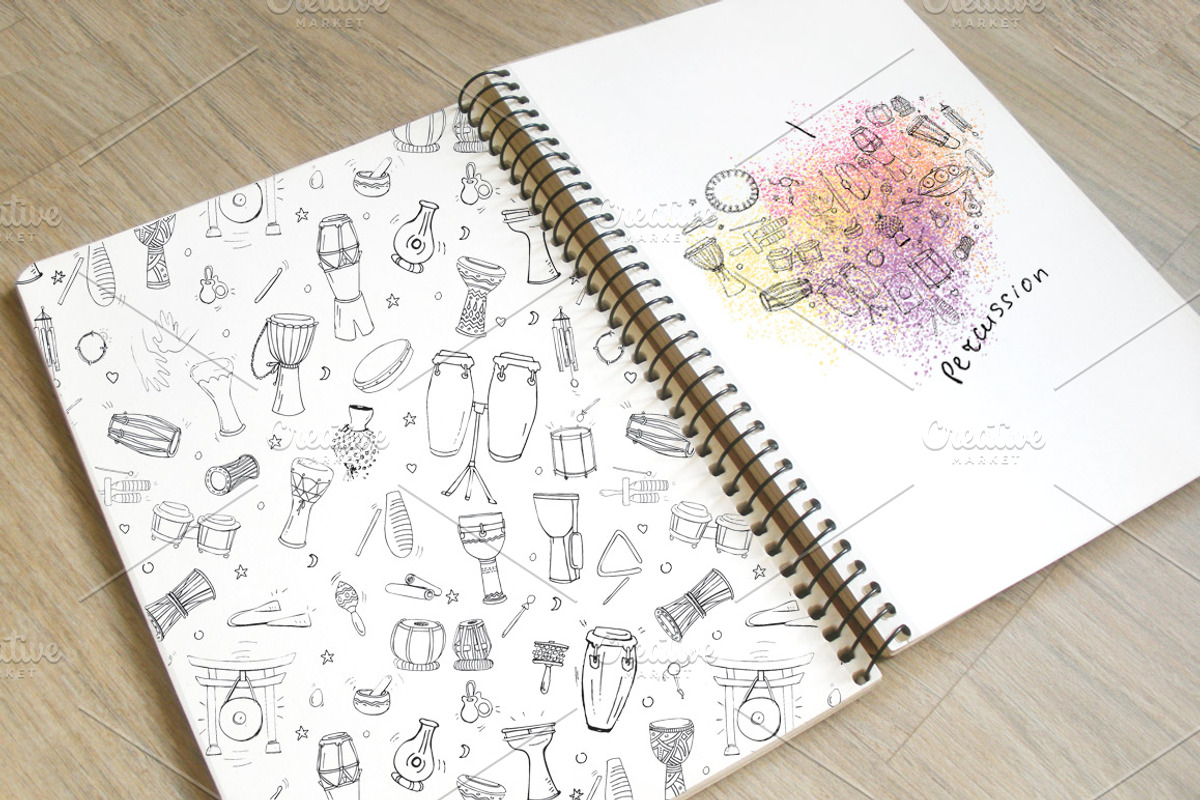 55 doodles of percussion instruments, an Object Graphic by airdynamic (Photo 4 of 5)