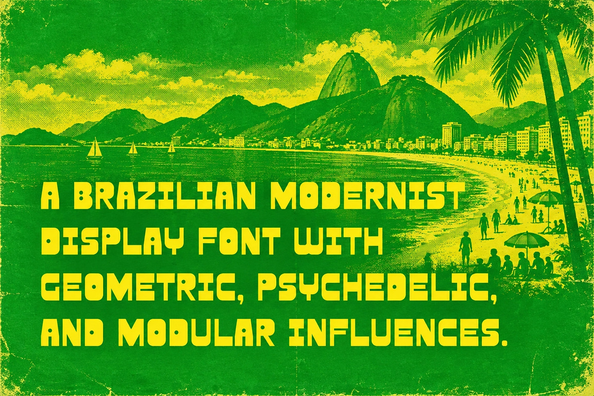 Tropicola - 1970's Brazilian Display, a Sans Serif Font by HipFonts (Photo 4 of 9)