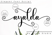 Ayalda Script, a Script Font by Nissa Studio (Thumbnail 10 of 12)