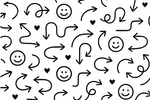 Decorative pattern with smiling, an Illustration by ZinetroN