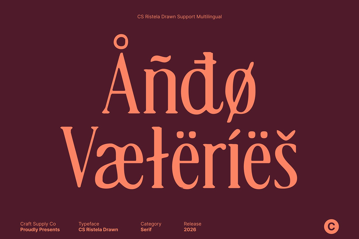 CS Ristela Drawn, a Serif Font by Craft Supply Co. (Photo 3 of 8)