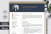 Resume Template | CV + Cover Letter, a Resume Template by Klamp Studio (Thumbnail 1 of 5)