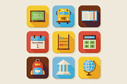 Education School Vector Flat Icons, an Icon by Anna_leni (Thumbnail 5 of 7)