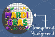 Faux Yarn Mardi Gras PNG, an Illustration by Canvas Craft (Thumbnail 2 of 6)
