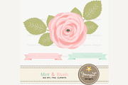 Mint and Blush Pink Digital Paper, a Pattern Graphic by JennyL Designs (Thumbnail 2 of 3)