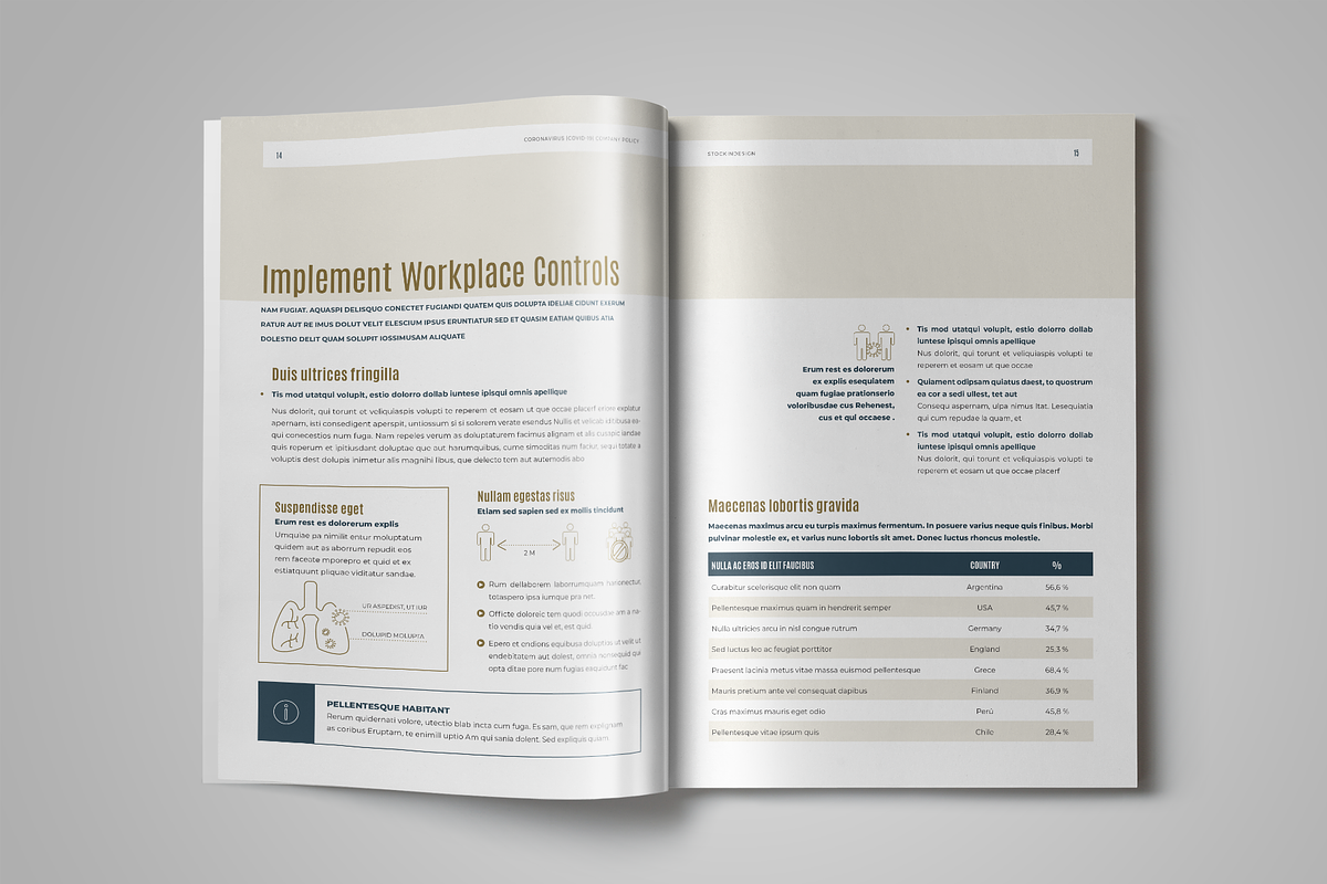 COVID-19 Company Policy, a Brochure Template by StockInDesign (Photo 6 of 10)