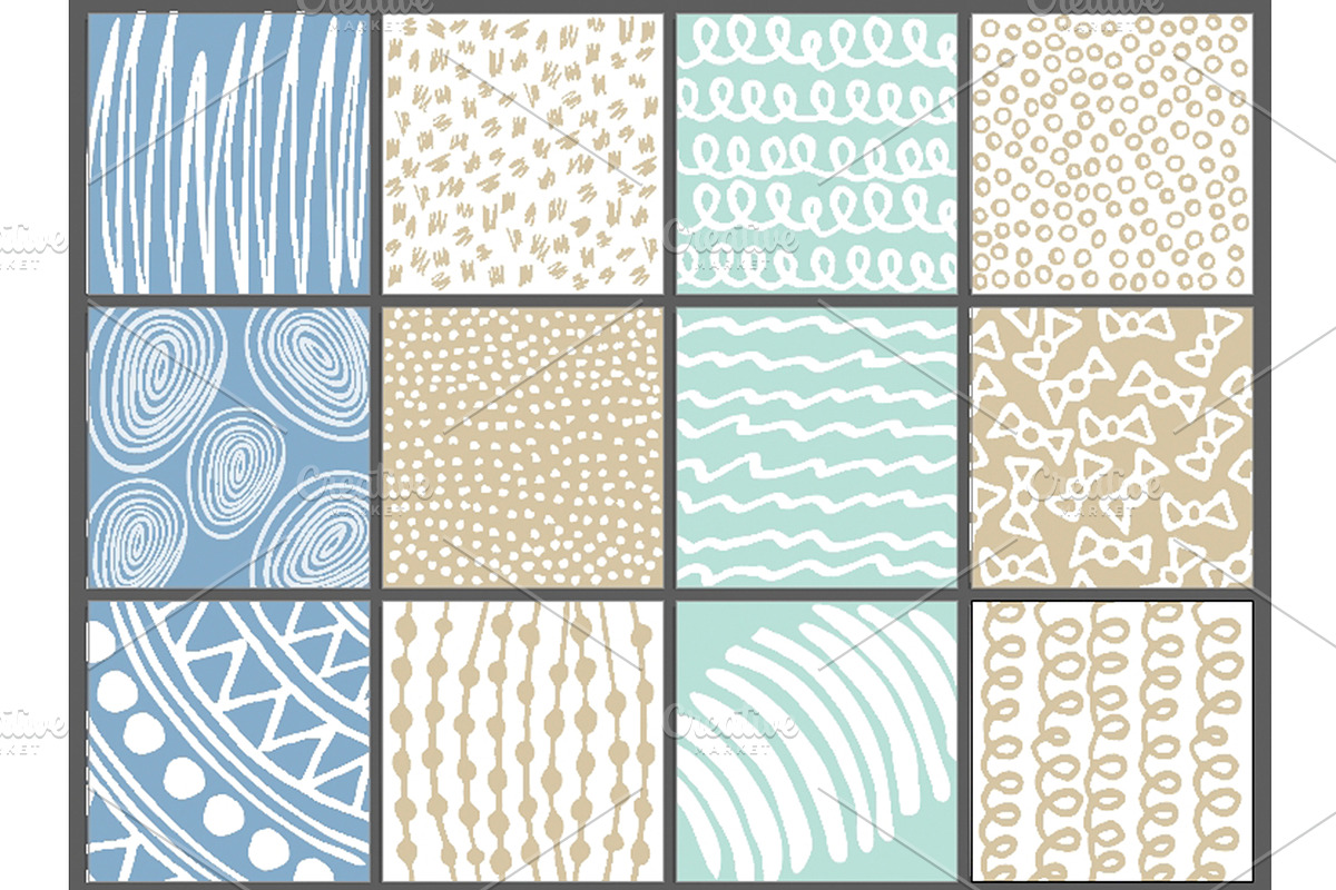 Doodles Texture Elements & Cards, a Texture Graphic by IRSYART (Photo 5 of 5)