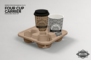4-Cup Carrier Packaging Mockup, a Cups & Container Mockup by INCDesign (Thumbnail 4 of 8)