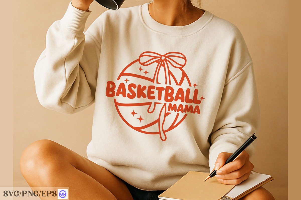 Basketball Mama SVG PNG T-shirt, a Graphic by mh_arif (Photo 4 of 4)