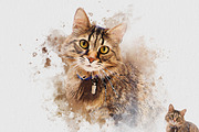 Pet Watercolor Art Photoshop Effect, an Action Add-On by Shovajit (Thumbnail 5 of 9)