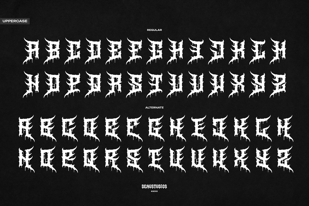 Mortaly Sword | Death Metal Typeface, a Blackletter Font by Denustudios (Photo 11 of 12)