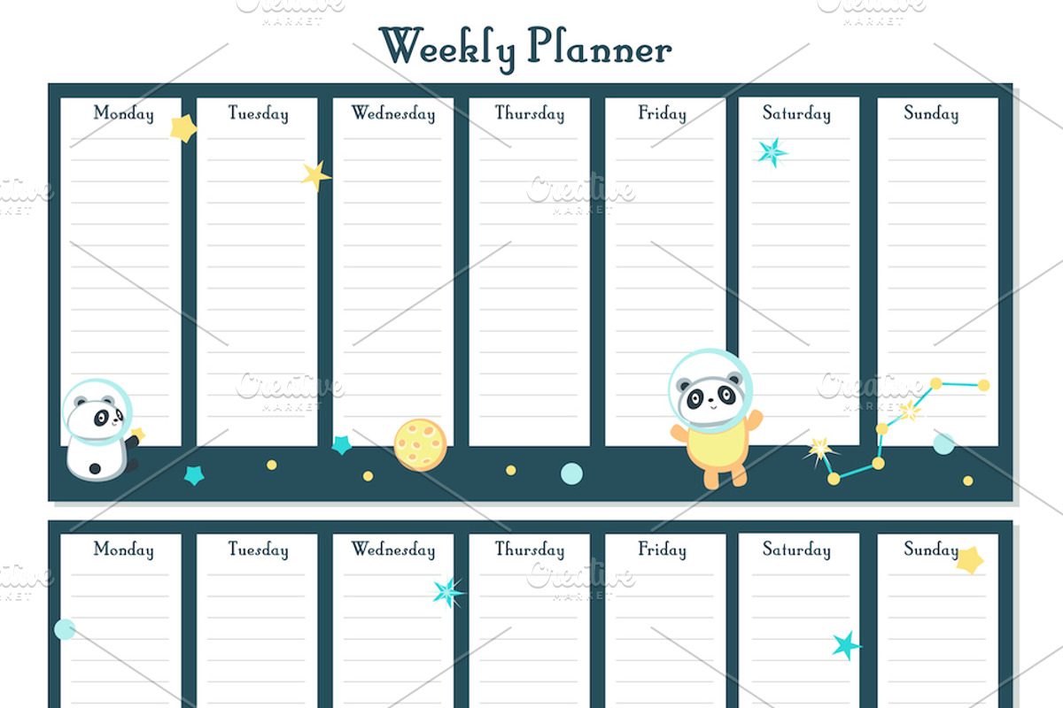 Space animals calendar & planner, a Stationery Template by SiberianArt (Photo 10 of 12)