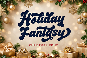 Holiday Fantasy – Christmas Font, a Handwritten Font by Mozatype