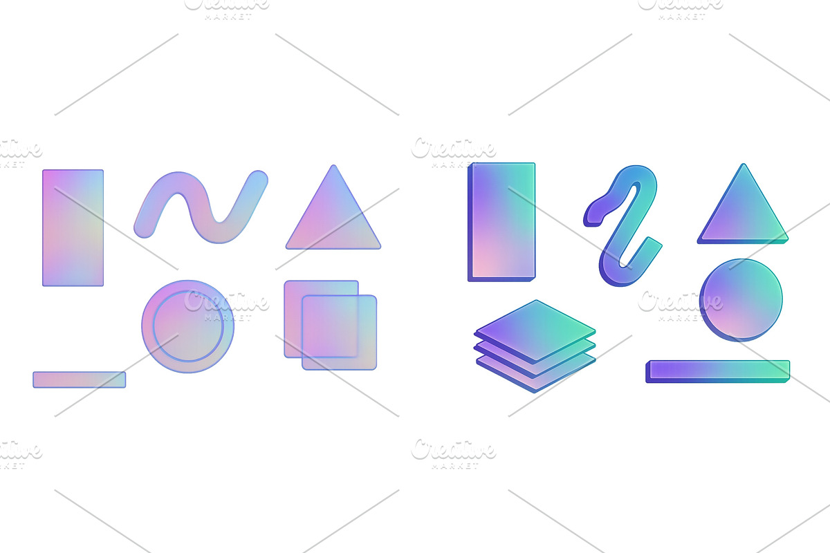 Colorful abstract geometric shapes, an Illustration by ZinetroN