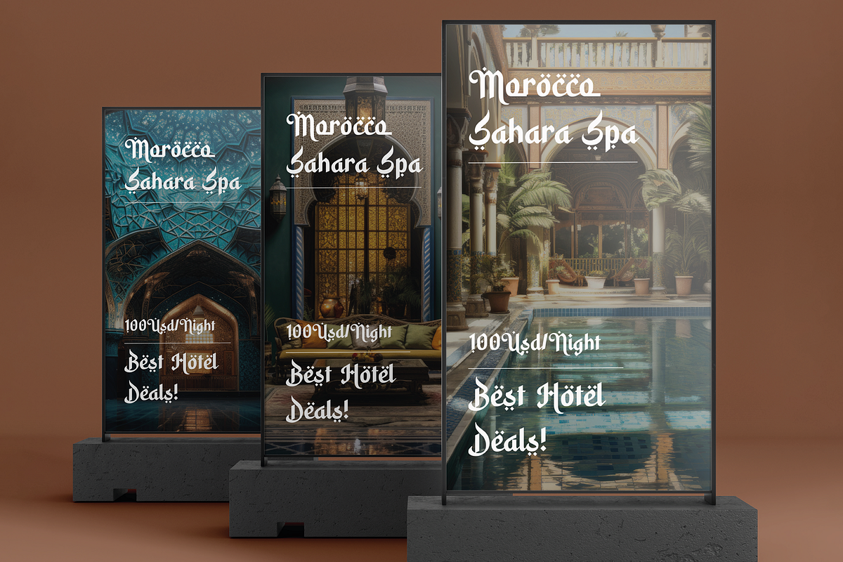 Sahara Scrolls - Arabic Typeface, a Script Font by HipFonts (Photo 7 of 11)