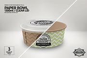 1300ml Paper Bowl Clear Lid Mockup, a Product Mockup by INCDesign (Thumbnail 5 of 8)