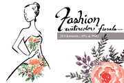 Fashion Clip art - Floral watercolor, a Food Illustration by amyxbao (Thumbnail 1 of 6)