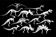 Dinosaurs Skeletons Patterns and Set, a Pattern Graphic by Andres M Rodriguez (Thumbnail 2 of 6)