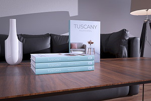 Coffee Table Book Mockup - 12 Views