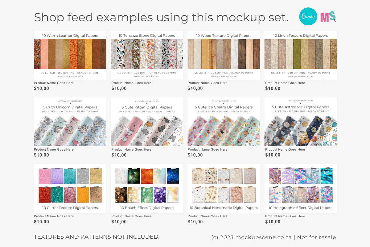 Digital Paper Mockups for Canva, a Mockup by Mockup Scene (Photo 8 of 21)
