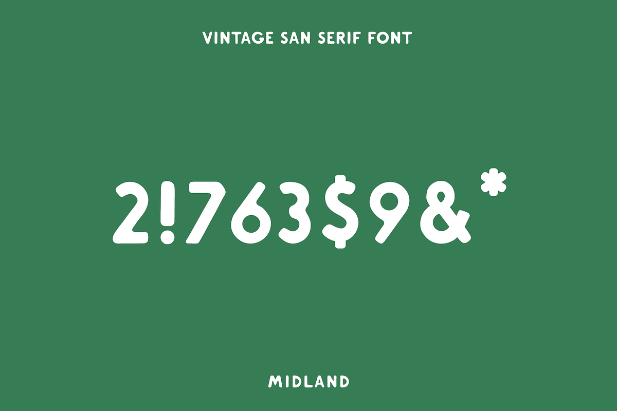 Midland | Vintage Sans Serif Font, a Sans Serif Font by Rough Patch Studio (Photo 8 of 8)