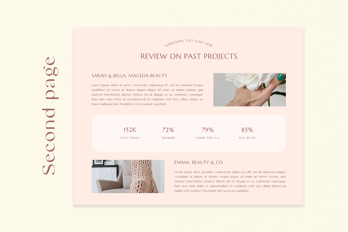 3-Page Media Kit for Beauty Bloggers, a Brochure Template by Ralony (Photo 3 of 5)