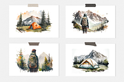 Camping Watercolor Collection, a Sport Illustration by artsy-fartsy (Thumbnail 4 of 8)