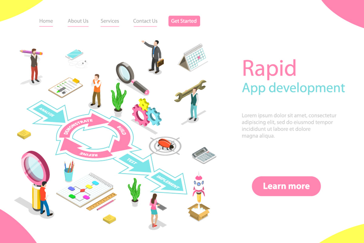 RAD develompment model, a Technology Illustration by AndriiStore