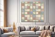 Vintage Cottage Quilt Digital Paper, a Pattern Graphic by LA Design (Thumbnail 9 of 10)