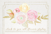 Rustic Watercolor Antlers & Flowers, a Texture Illustration by WeLivedHappilyEverAfter (Thumbnail 3 of 5)