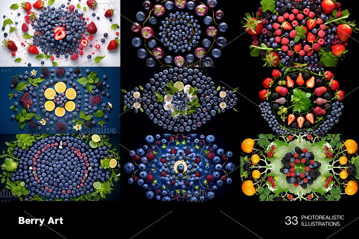 Berry Art. 33 images, a Food & Drink Photo by Handmadefont (Photo 8 of 10)