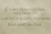 White Chocolate Font, a Sans Serif Font by Miss Kate (Thumbnail 3 of 3)