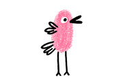 Pink birds in a tree, an Animal Illustration by Irene Loal (Thumbnail 3 of 6)