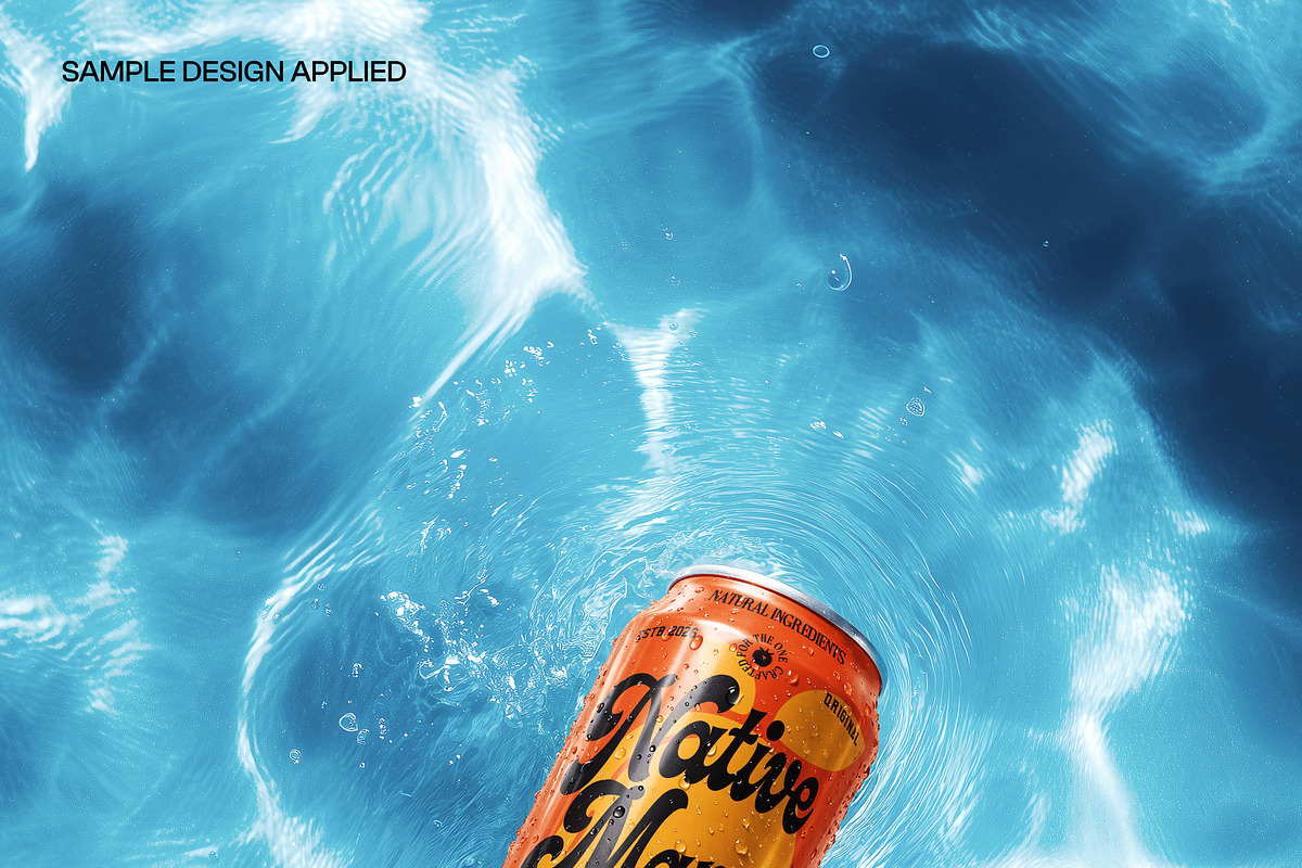 Summer Pool Drifting Soda Can Mockup, a Cups & Container Mockup by creatsy5 (Photo 4 of 5)