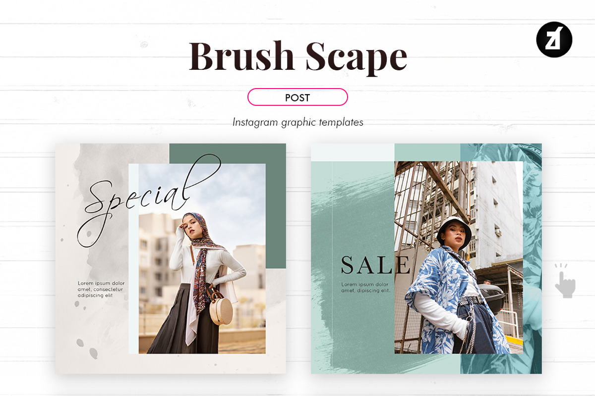Brush scape social media graphic, a Social Media Template by Chanut is industries (Photo 3 of 11)