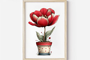 Whimsical Spring Hibiscus Flowers, an Illustration by Designworld (Thumbnail 5 of 7)