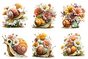 Whimsical Daisy Snail Clipart, a Seasonal Illustration by Designworld (Thumbnail 5 of 10)