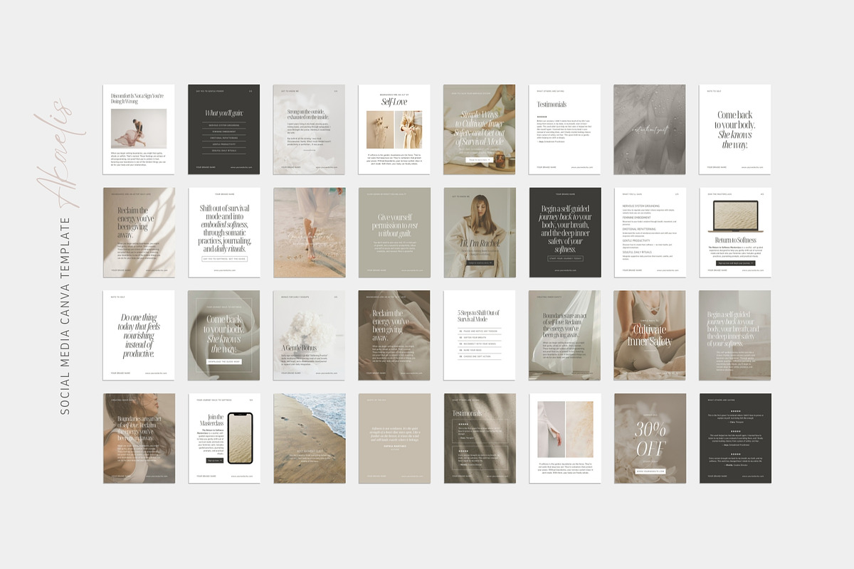 Neutral Social Media Canva Templates, a Social Media Template by DESIGN BY nube (Photo 7 of 10)