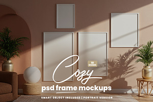 10 Cozy Poster Frames Mockups