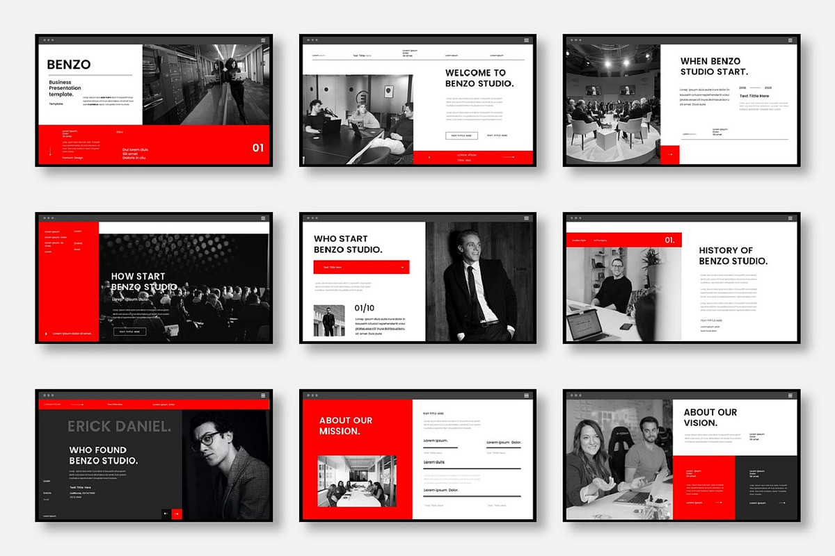 Benzo – Business PowerPoint Template, a Presentation Template by Dens Creative Studio (Photo 2 of 6)