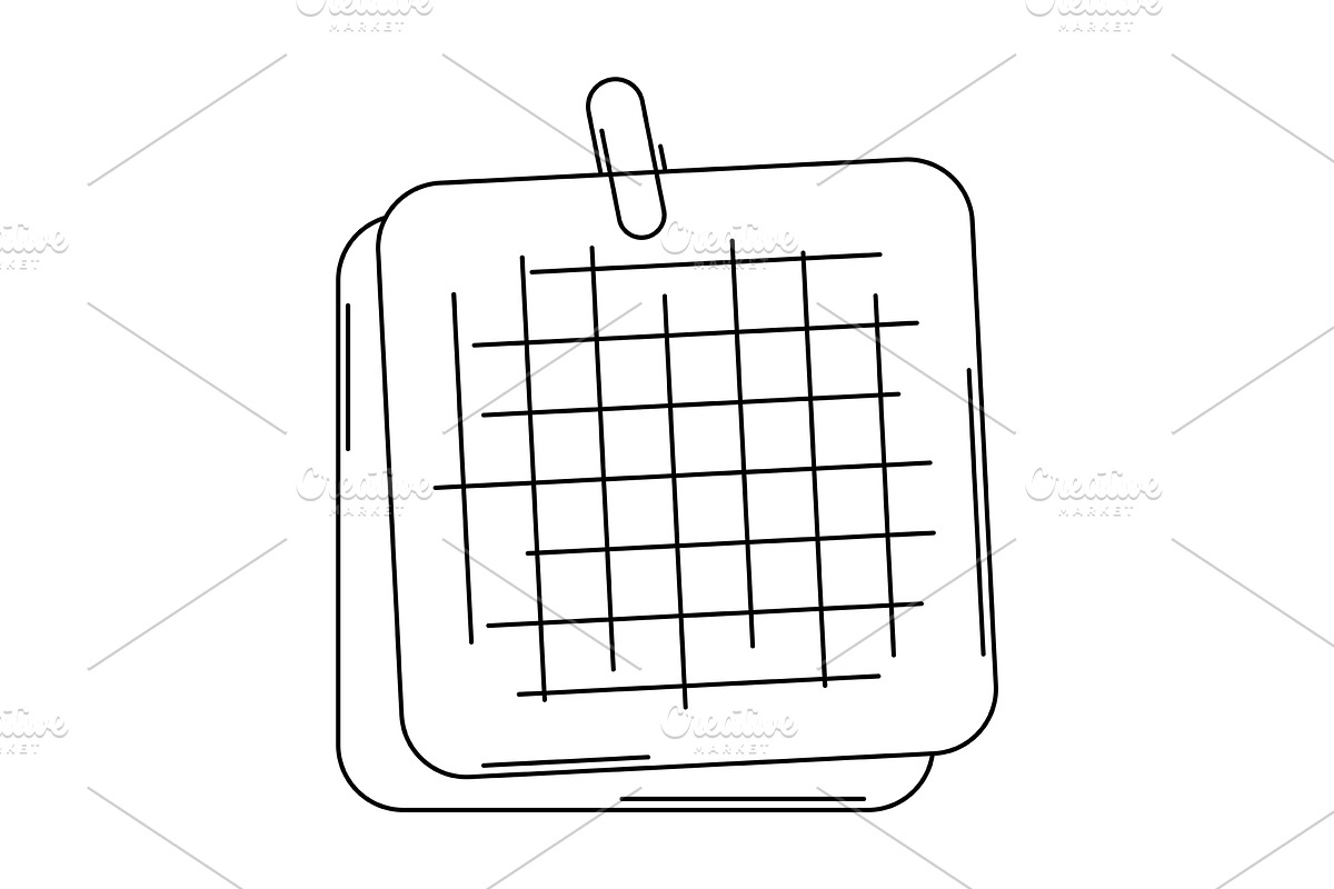 Paper note with paperclip., an Education Illustration by incomible